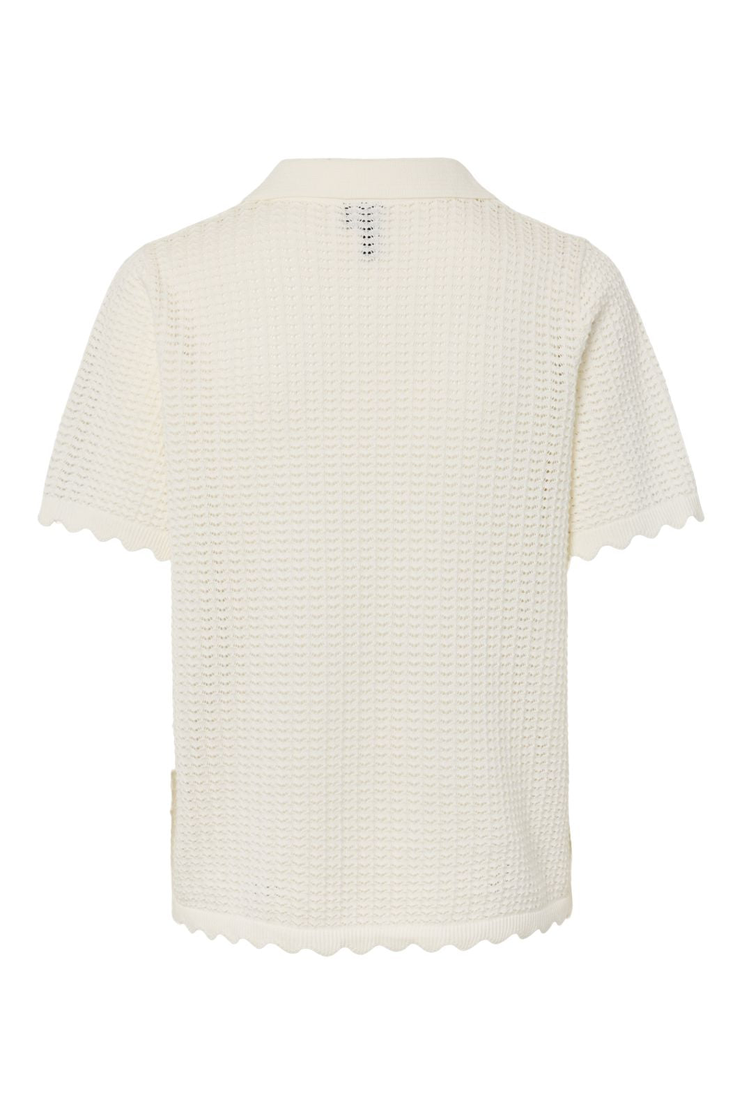 Pieces - Pcscout Ss Polo Knit Msa - 4945902 Cloud Dancer
