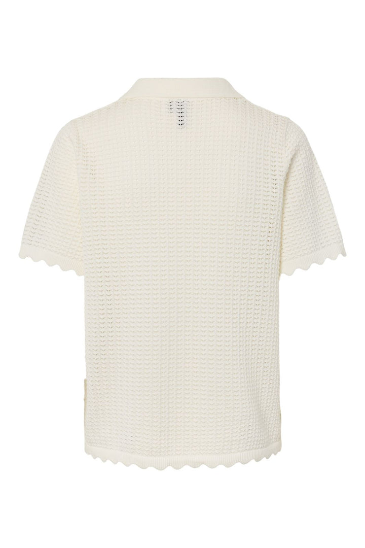 Pieces - Pcscout Ss Polo Knit Msa - 4945902 Cloud Dancer