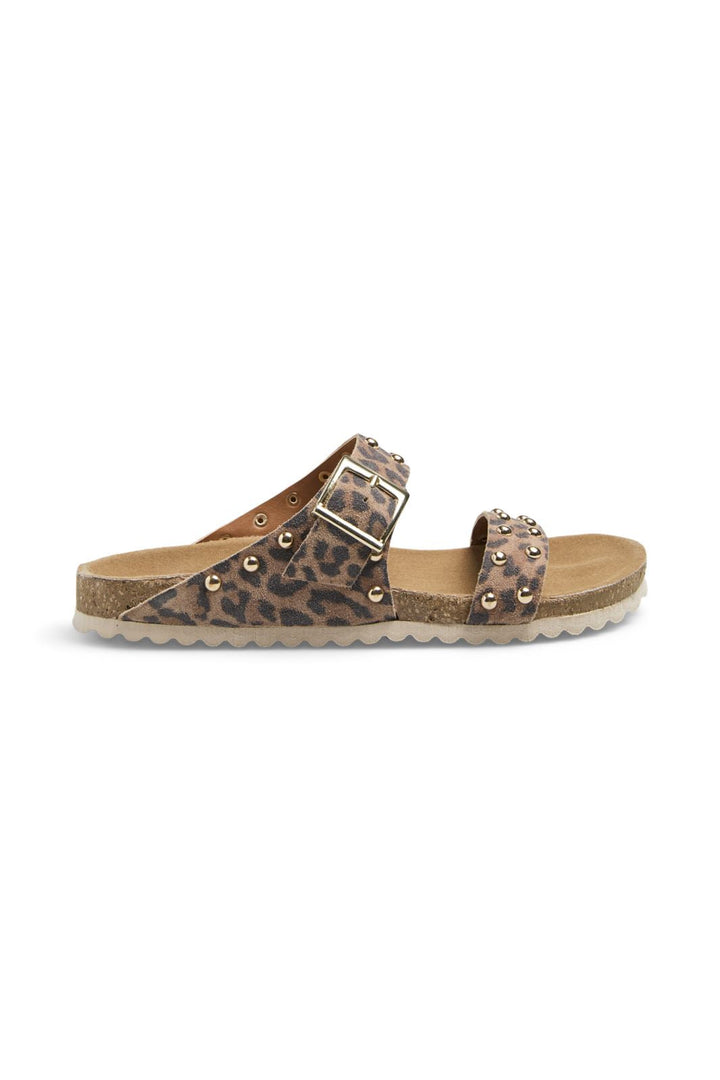 Pieces - Pcseluna Suede Fotbed Sandal - 4771189 Black Leo