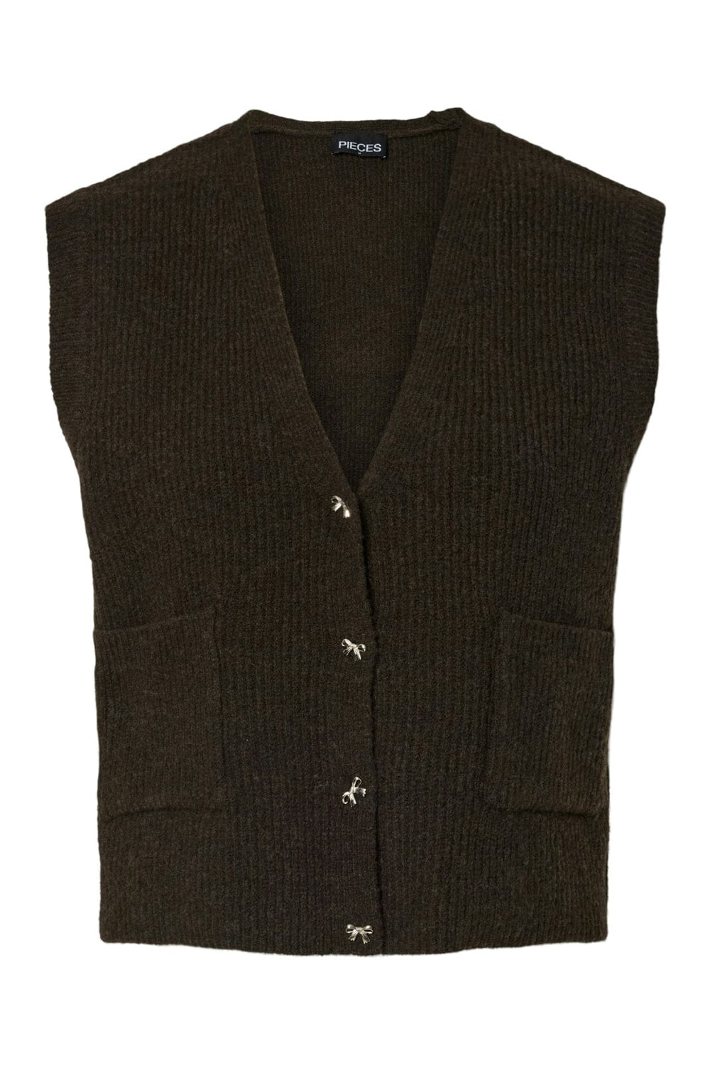 Pieces - Pcsilly Sl V-Neck Knit Vest - 4974531 Delicioso