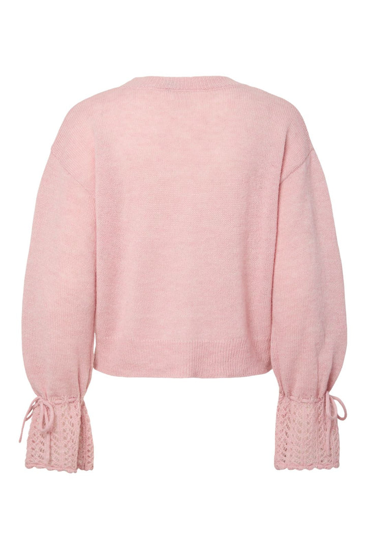 Pieces - Pcsmilla Ls Knit Cardigan - 5000627 Pink Tulle