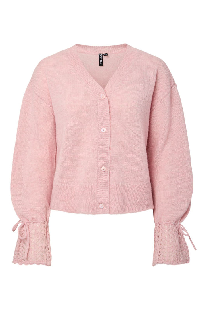 Pieces - Pcsmilla Ls Knit Cardigan - 5000627 Pink Tulle