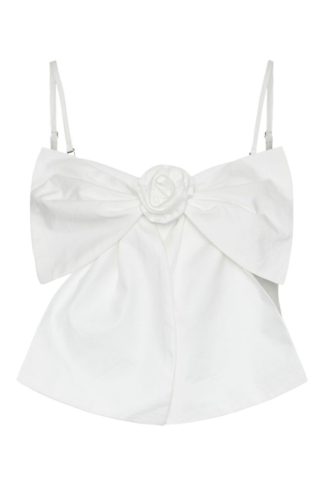 Pieces - Pcsofia Strap Bow Crop Top - 4666331 Bright White