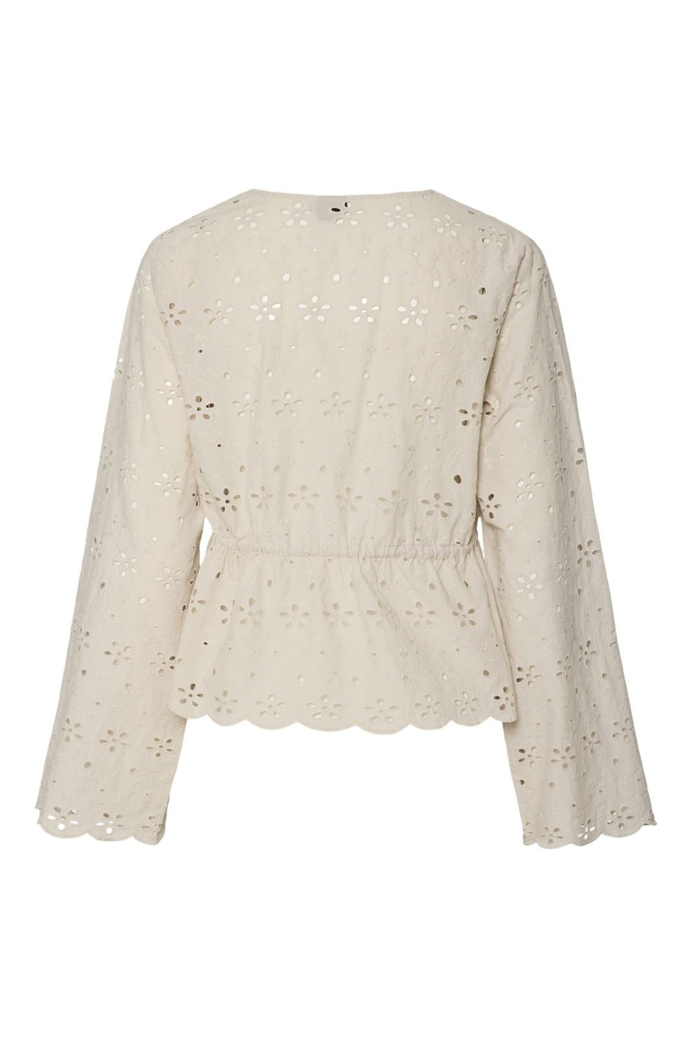 Pieces - Pctarmorine Ls Tie Top - 4735495 Silver Gray