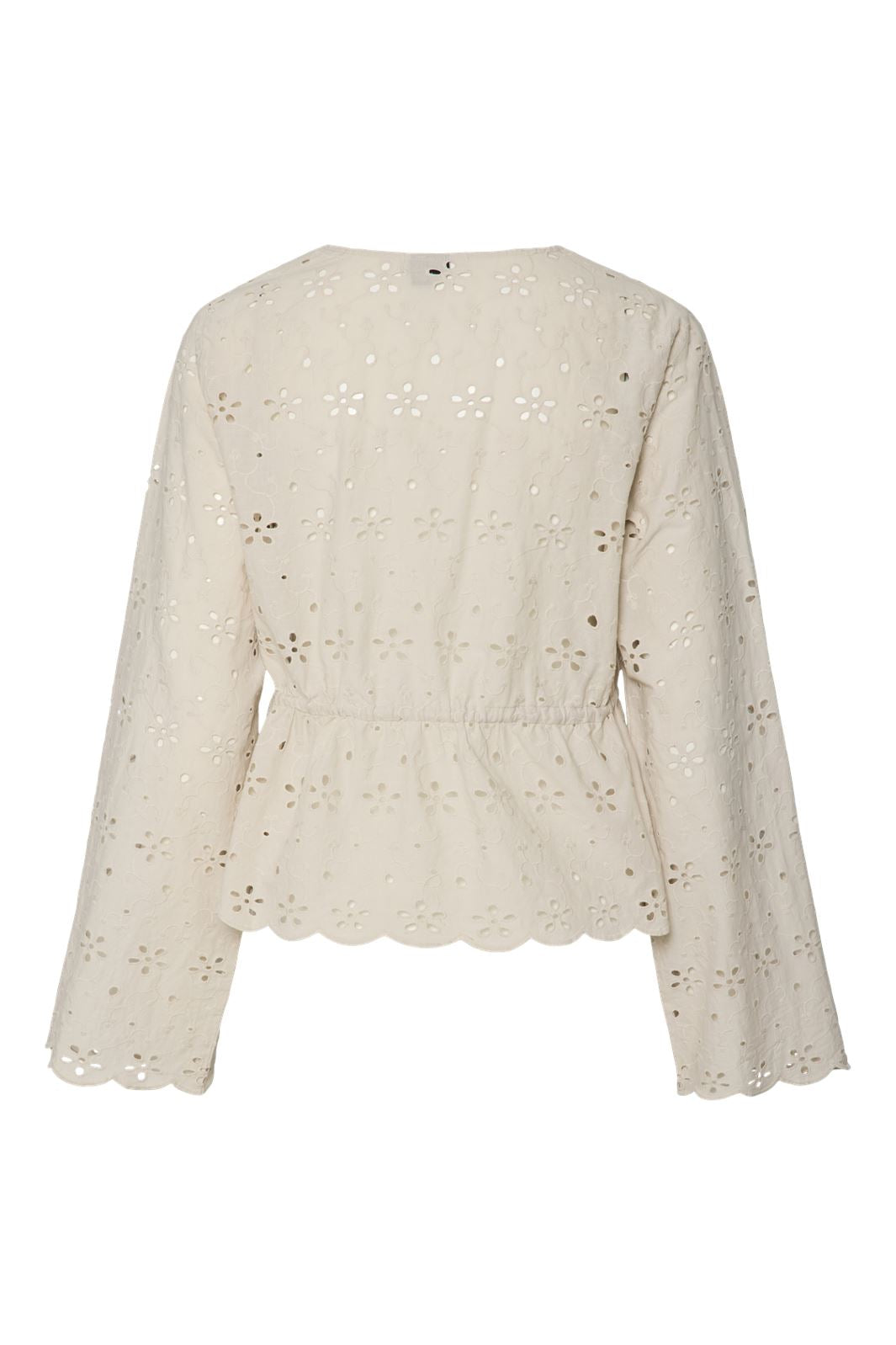Pieces - Pctarmorine Ls Tie Top - 4735495 Silver Gray