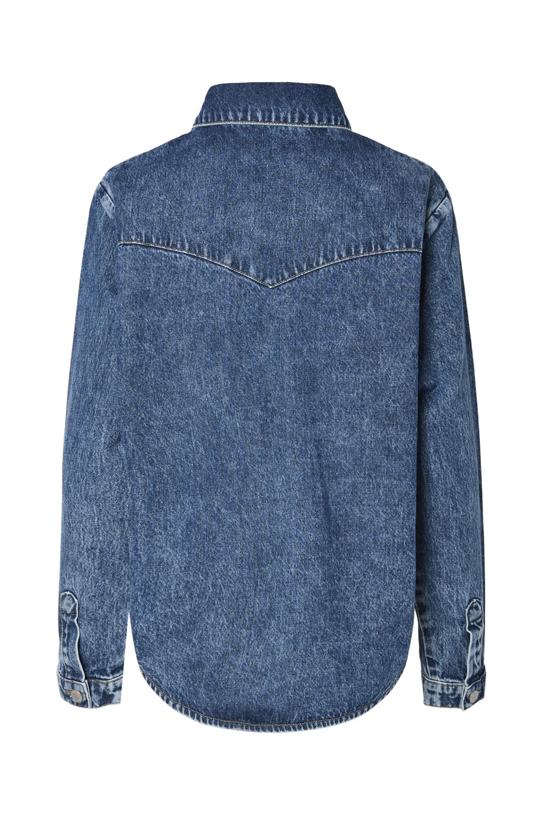 Pieces - Pctasha Ls Denim Shirt - 4742086 Medium Blue Denim