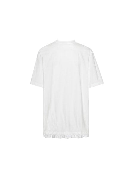 Rotate - Large T-shirt W/ Ruffle 115282400 - 400 Bright White T-shirt 