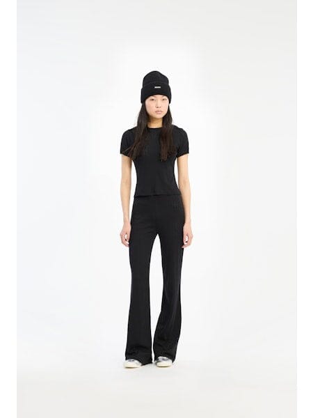 Rotate - Rib Knit Beanie 115259100 - BLACK Huer 