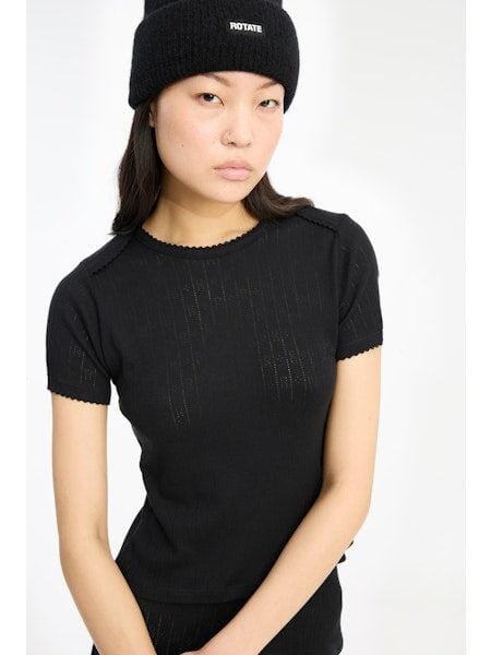 Rotate - Rib Knit Beanie 115259100 - BLACK Huer 
