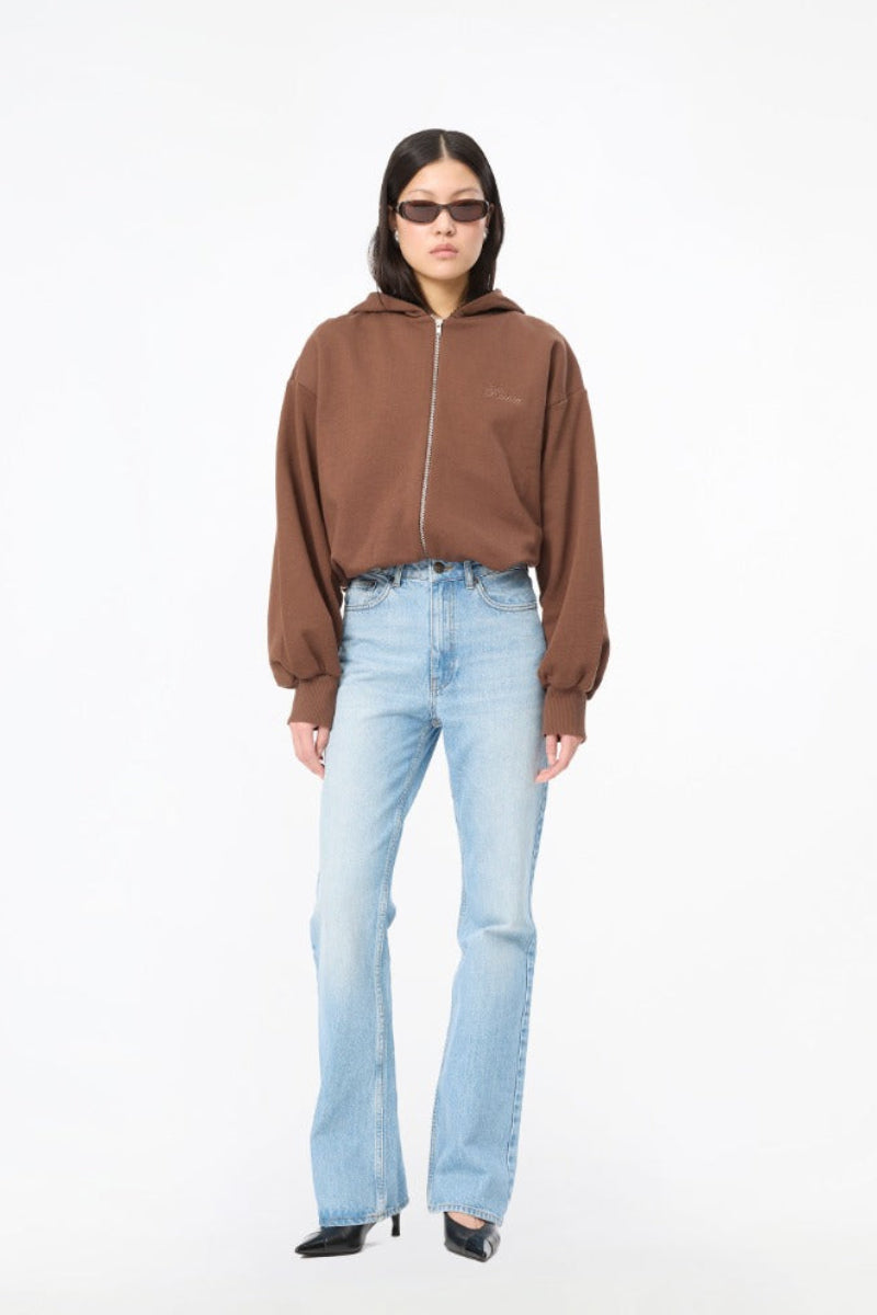 Rotate - Zip Sweat Hoodie 116896559 - 559 Chestnut
