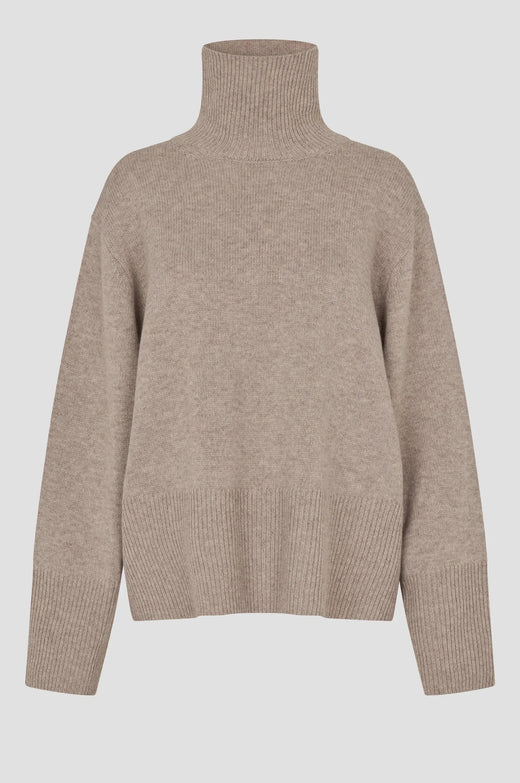 Second Female - Alpha Knit T-Neck 59195 - 6138 Fallen Rock Strikbluser 