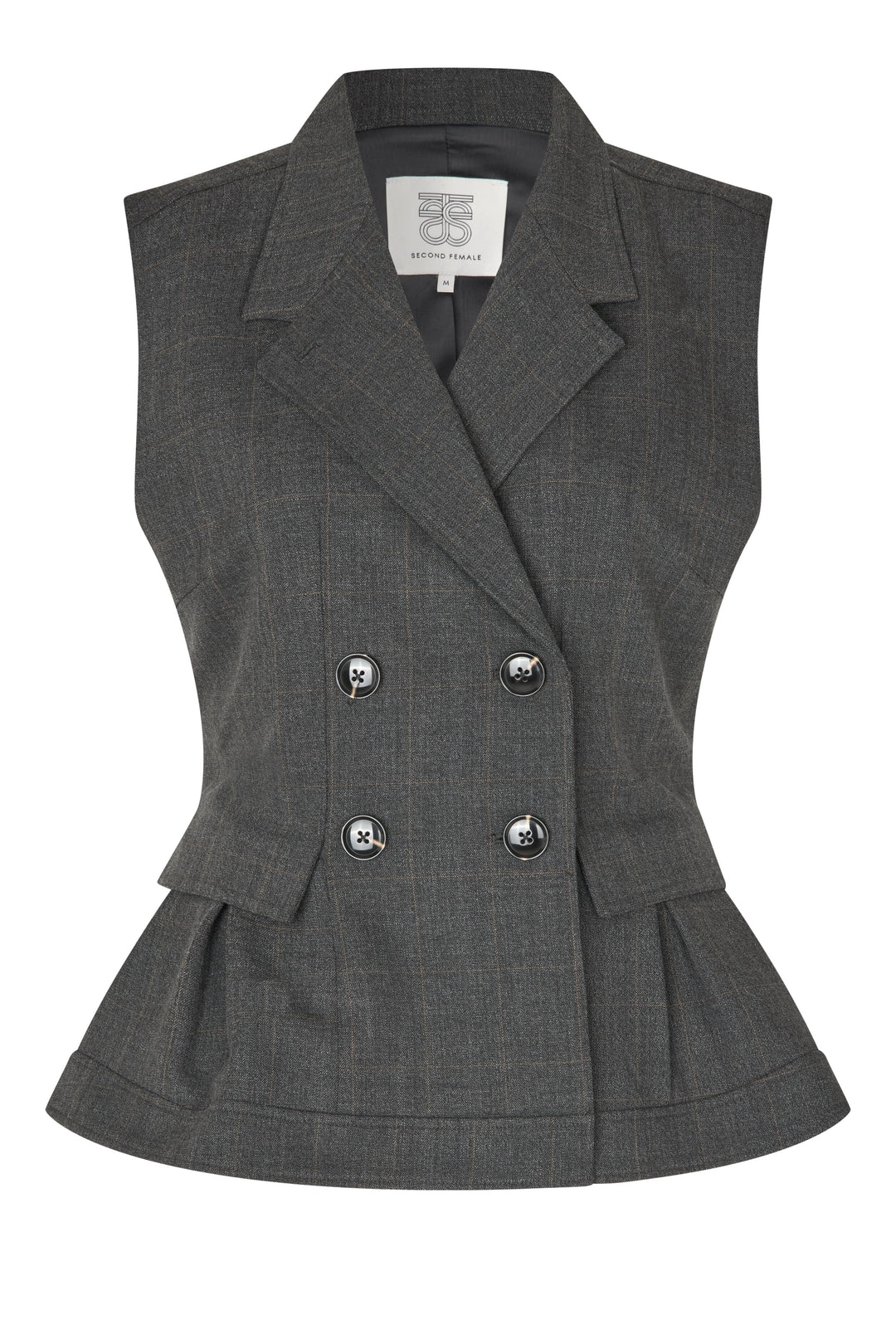 Second Female - Anjou Waistcoat 60962 - 7003 Dark grey melange Veste 