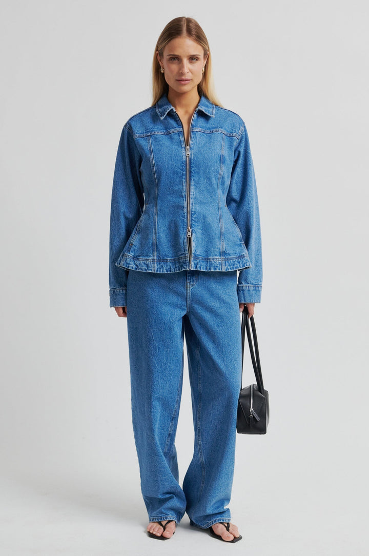 Second Female - Belton Barrel Denim Jeans 60442 - 5997 Blue denim Jeans 