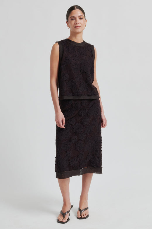 Second Female - Daysee Skirt 60480 - 6150 Chocolate Torte Nederdele 