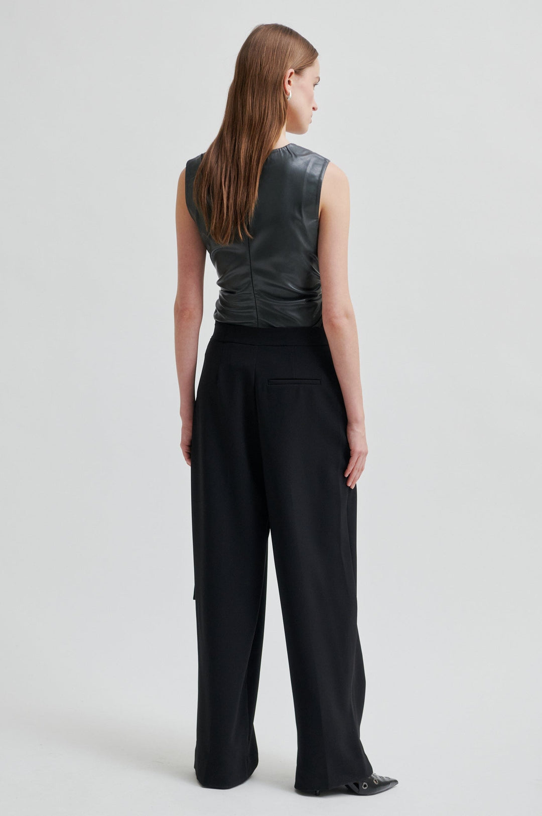 Second Female - Fique Wrap Trousers 60222 - 8001 Black Bukser 