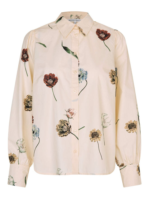 Second Female - Floco Shirt 60748 - 1034 Summer Sand Bluser 