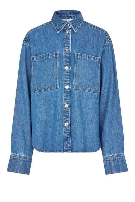 Second Female - Irvina Denim Shirt 60585 - 5997 Blue denim Skjorter 