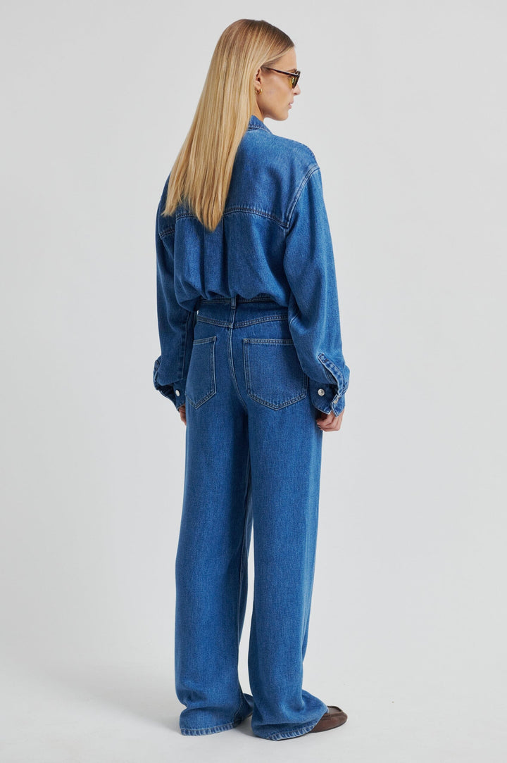 Second Female - Irvina Denim Shirt 60585 - 5997 Blue denim Skjorter 