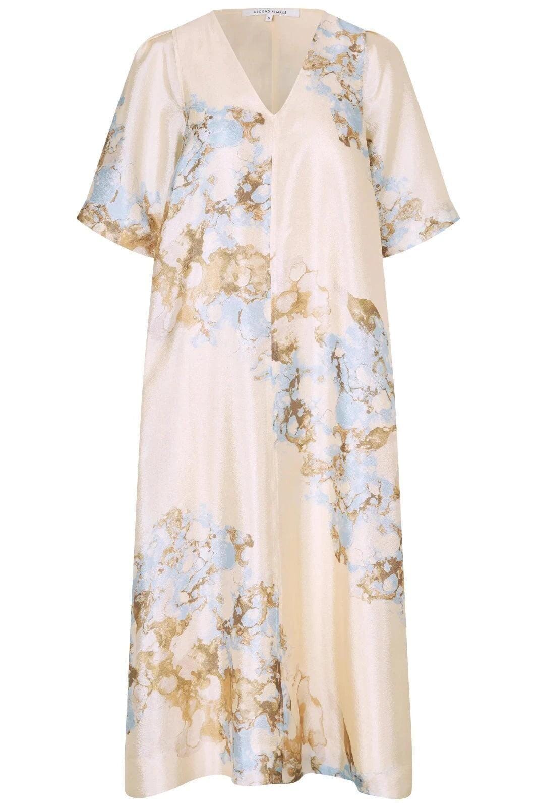 Second Female - Lugana Maxi Dress 59702 - 5126 Windsurfer Kjoler 