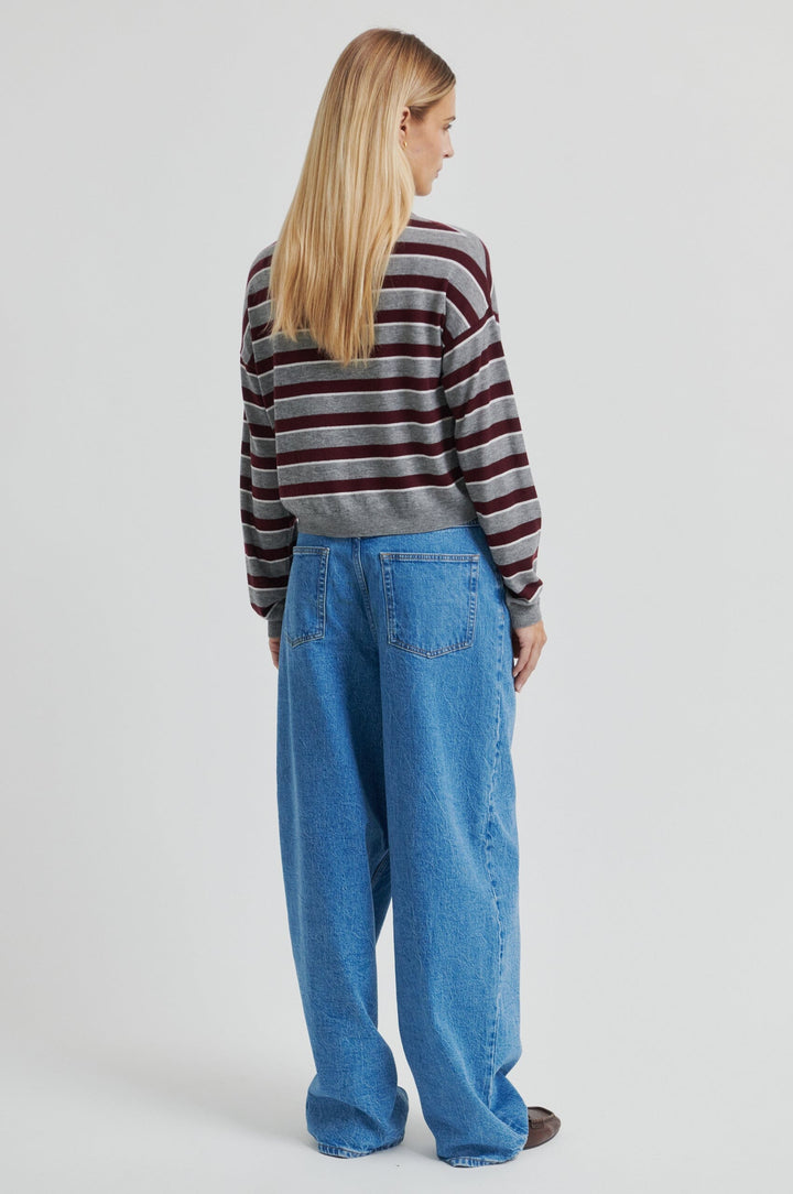 Second Female - Miley Knit Collar 60411 - 6148 Fudge Bluser 