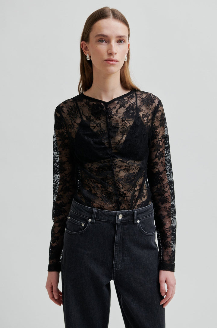 Second Female - Social Tee 60246 - 8001 Black Bluser 