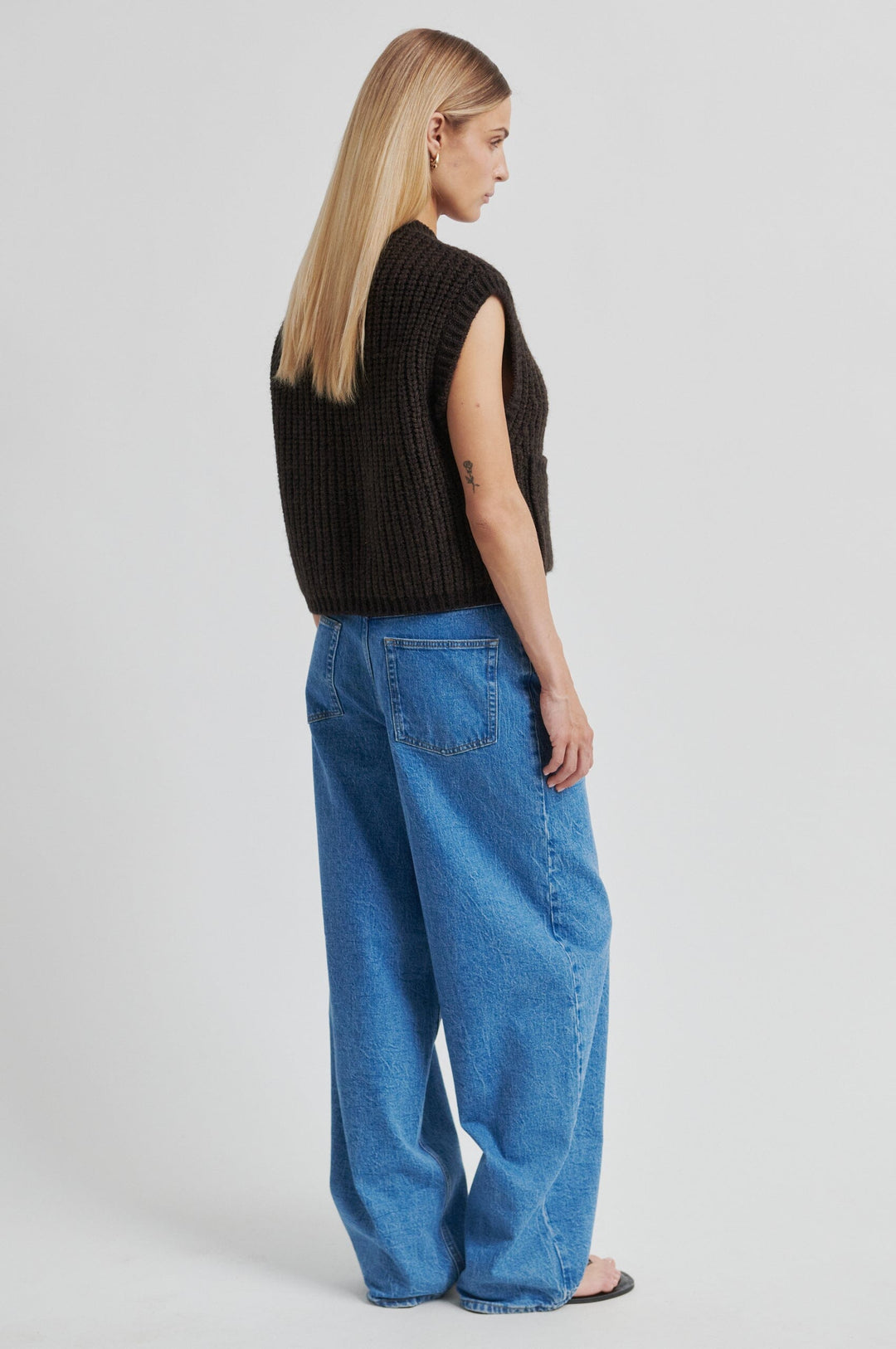 Second Female - Ulrikke Knit Vest 60546 - 6150 Chocolate Torte Veste 