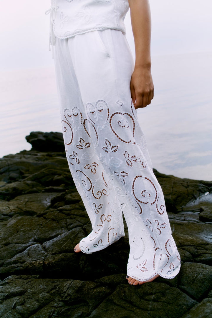 Second Female - Vilma Trousers 59723 - White 1001 Bukser 