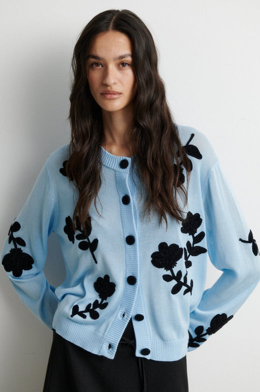 Second Female - Yota Knit Cardigan 61198 - 5129 Clear Sky Cardigans 