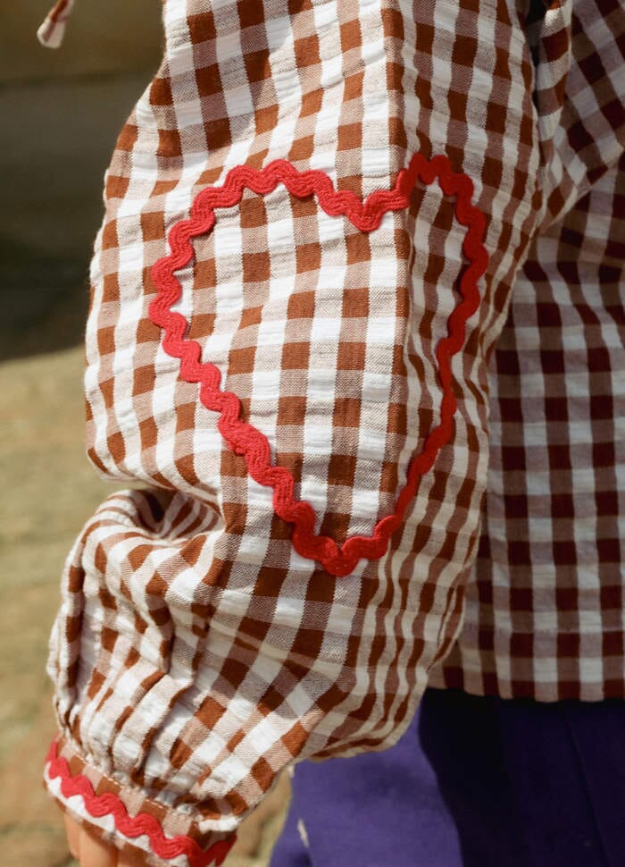 Sissel Edelbo - Astrid MINI Top SE 1679 - Brown Checks Bluser 