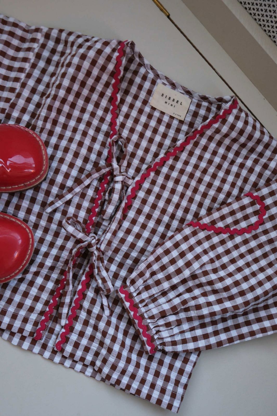 Sissel Edelbo - Astrid MINI Top SE 1679 - Brown Checks Bluser 