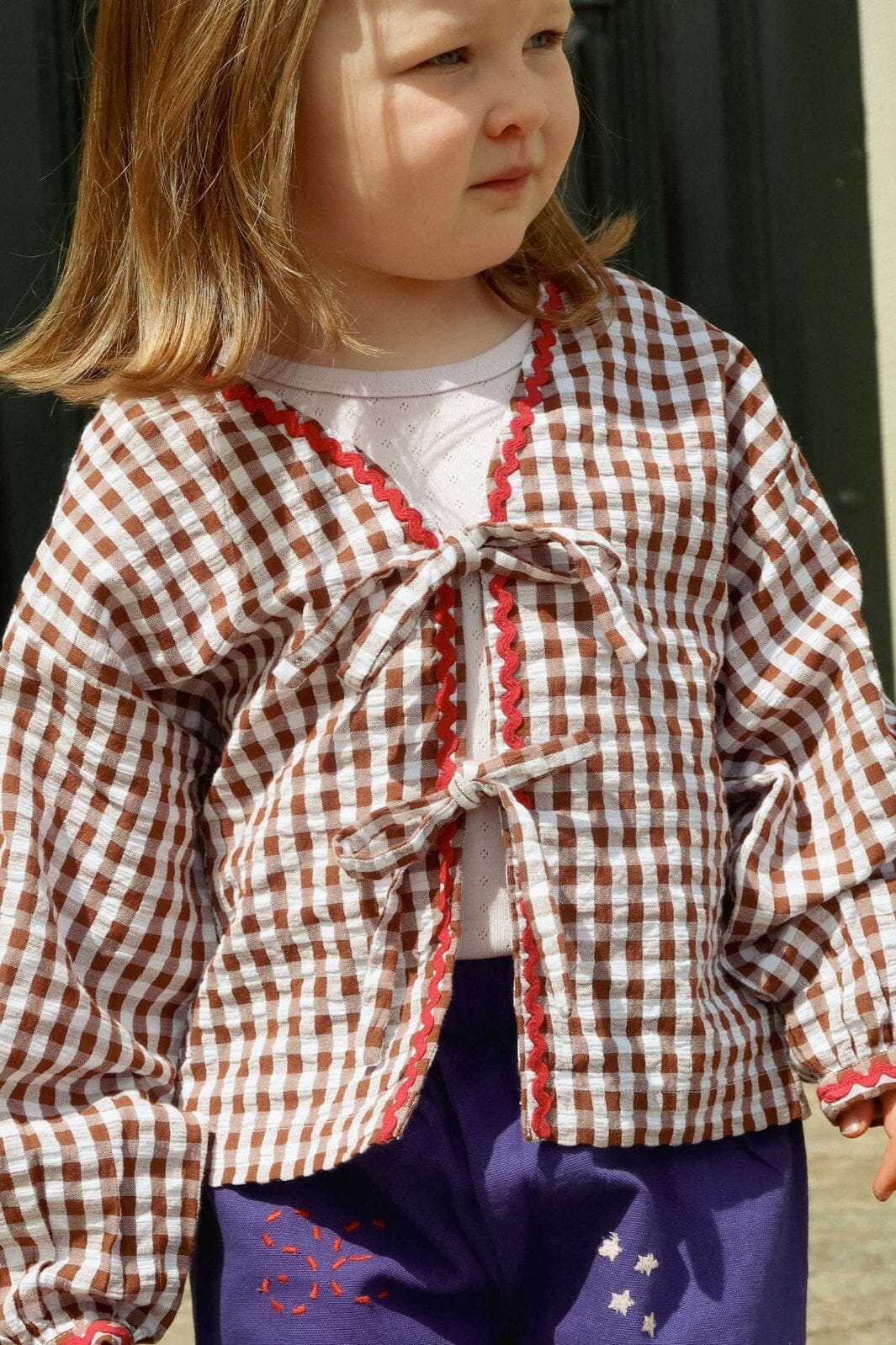 Sissel Edelbo - Astrid MINI Top SE 1679 - Brown Checks Bluser 