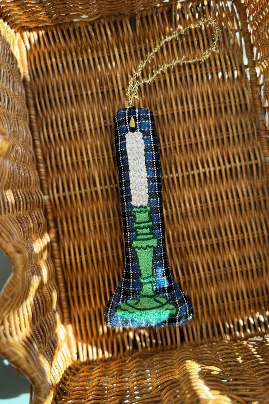 Sissel Edelbo - Candle Ornament SE 1736 - Blue Checks