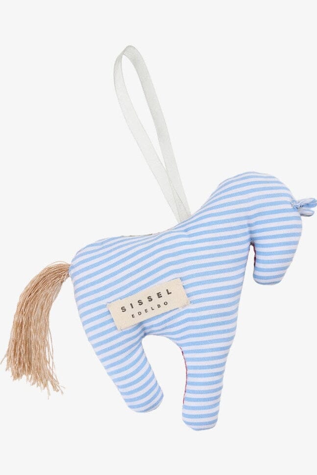 Sissel Edelbo - Hellen Horse Ornament Se 2131 - Blue Stripes 