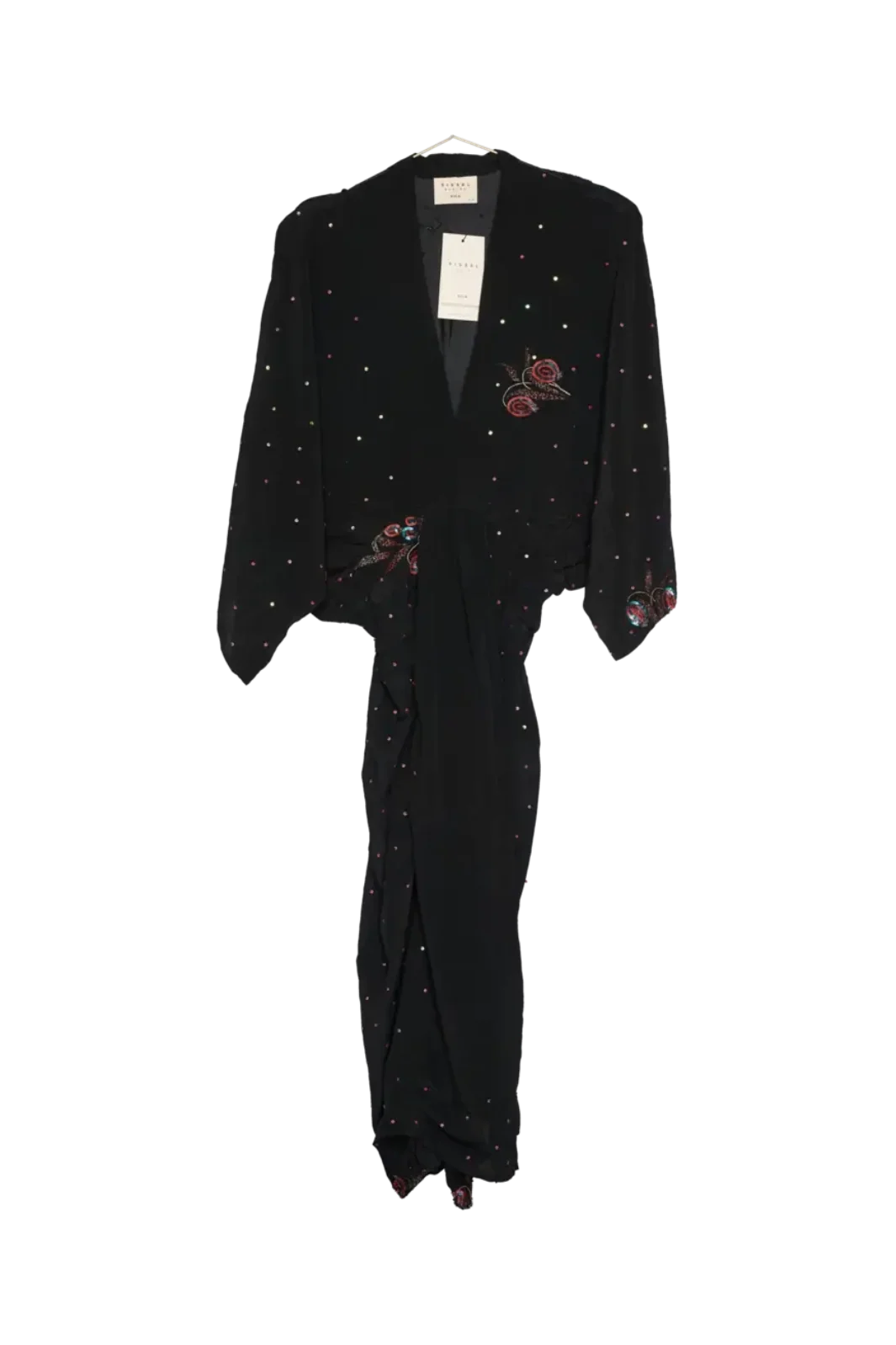 Sissel Edelbo - Juno SILK Dress Sparkling Black SE 1717-1 - Sparkling Black No. 112