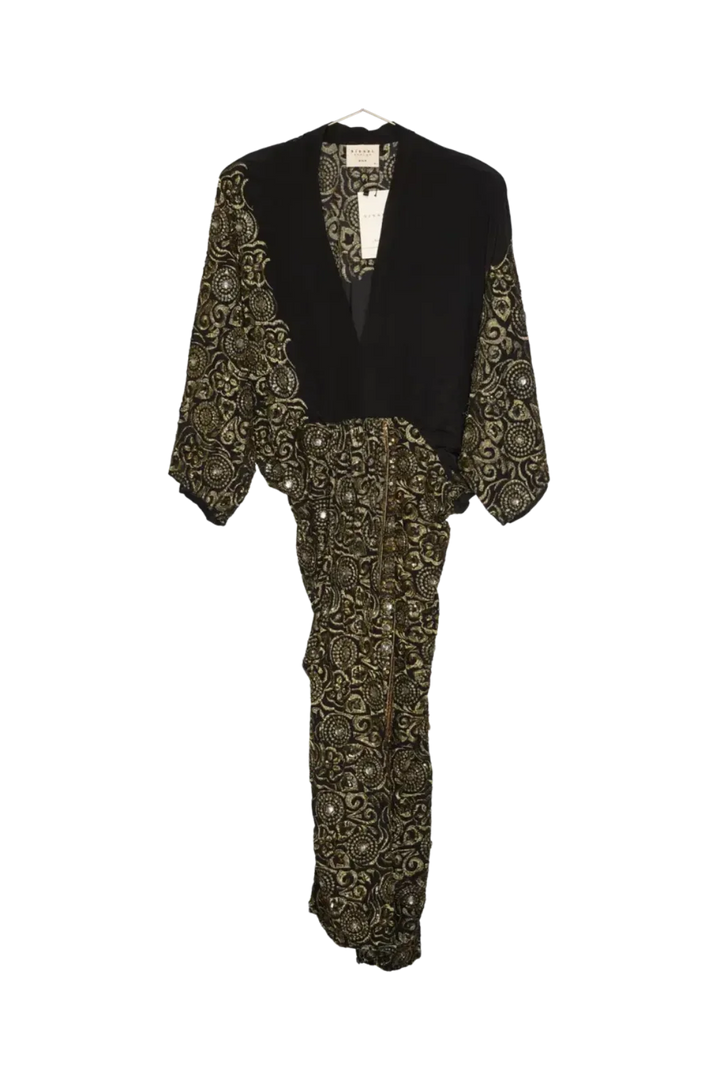 Sissel Edelbo - Juno SILK Dress Sparkling Black SE 1717-1 - Sparkling Black No. 134