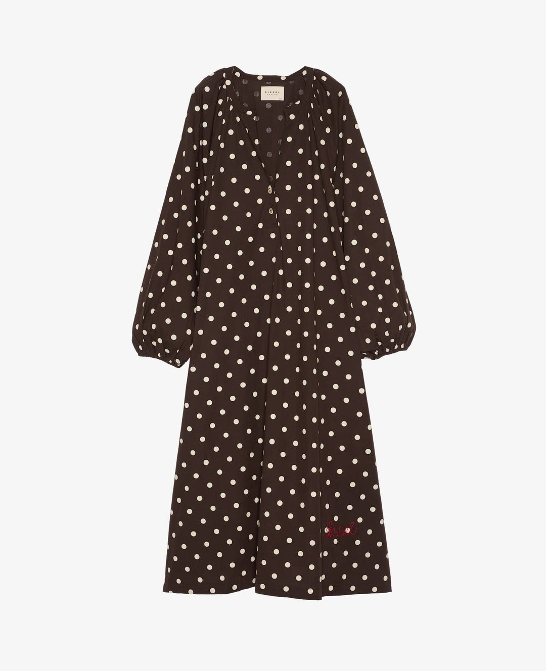 Sissel Edelbo - Lara Dress Se 2077 - Brown Dot Kjoler 