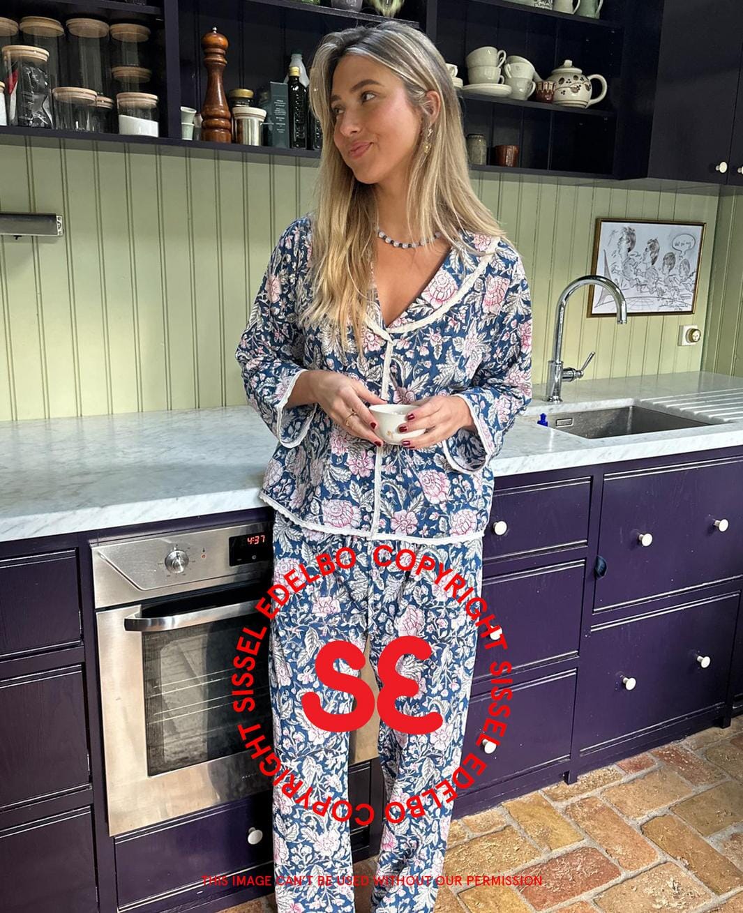 Sissel Edelbo - Neva Pyjamas Set SE 2031 - Blue Blossom
