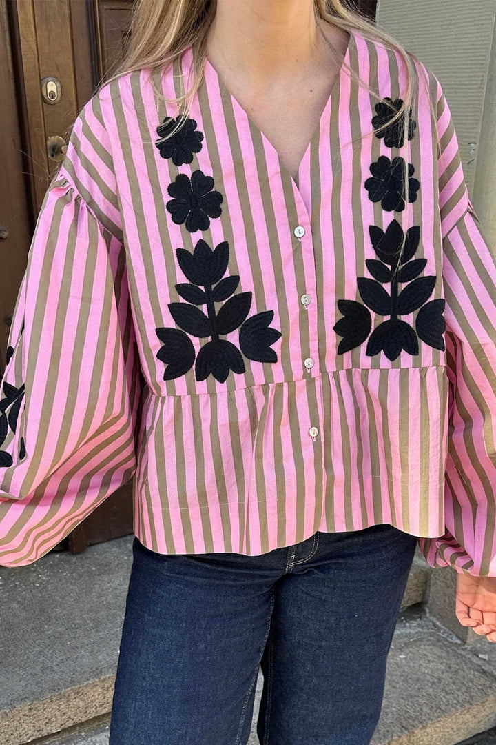 Sissel Edelbo - Rikke Top SE 1707 - Pink Stripes