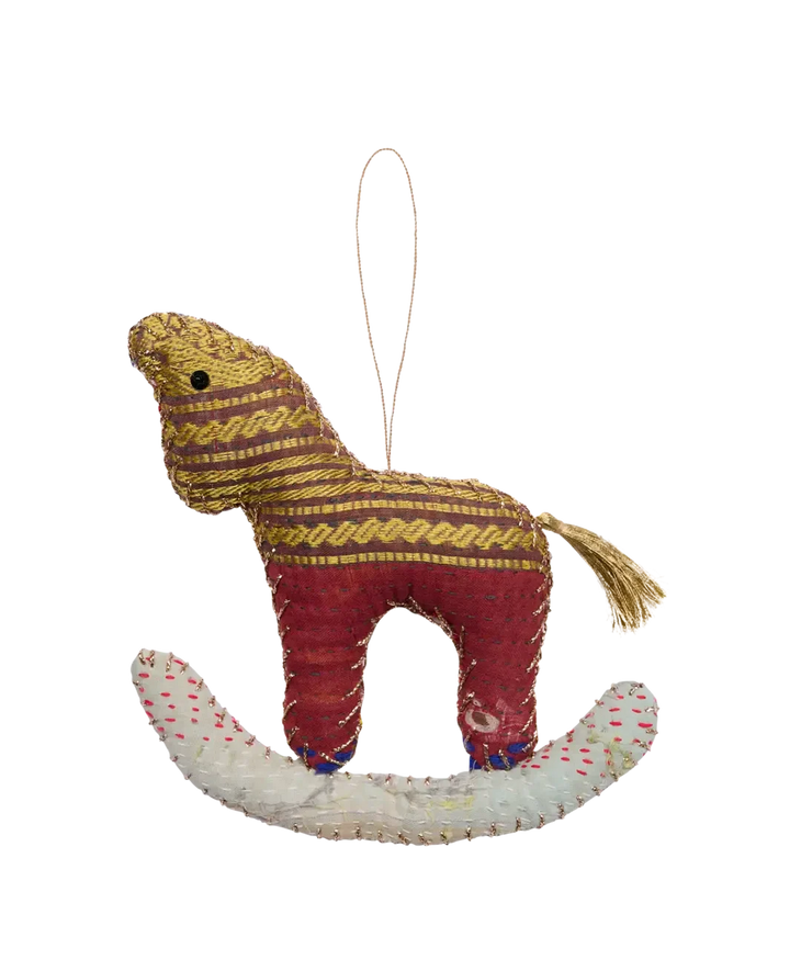 Sissel Edelbo - Rocking Horse Ornament SE 1123 - Espresso Gold