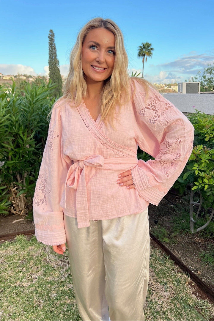 Sissel Edelbo x Molly&My - Winfrey Wrap Top SE 1998 - Rose Bluser 