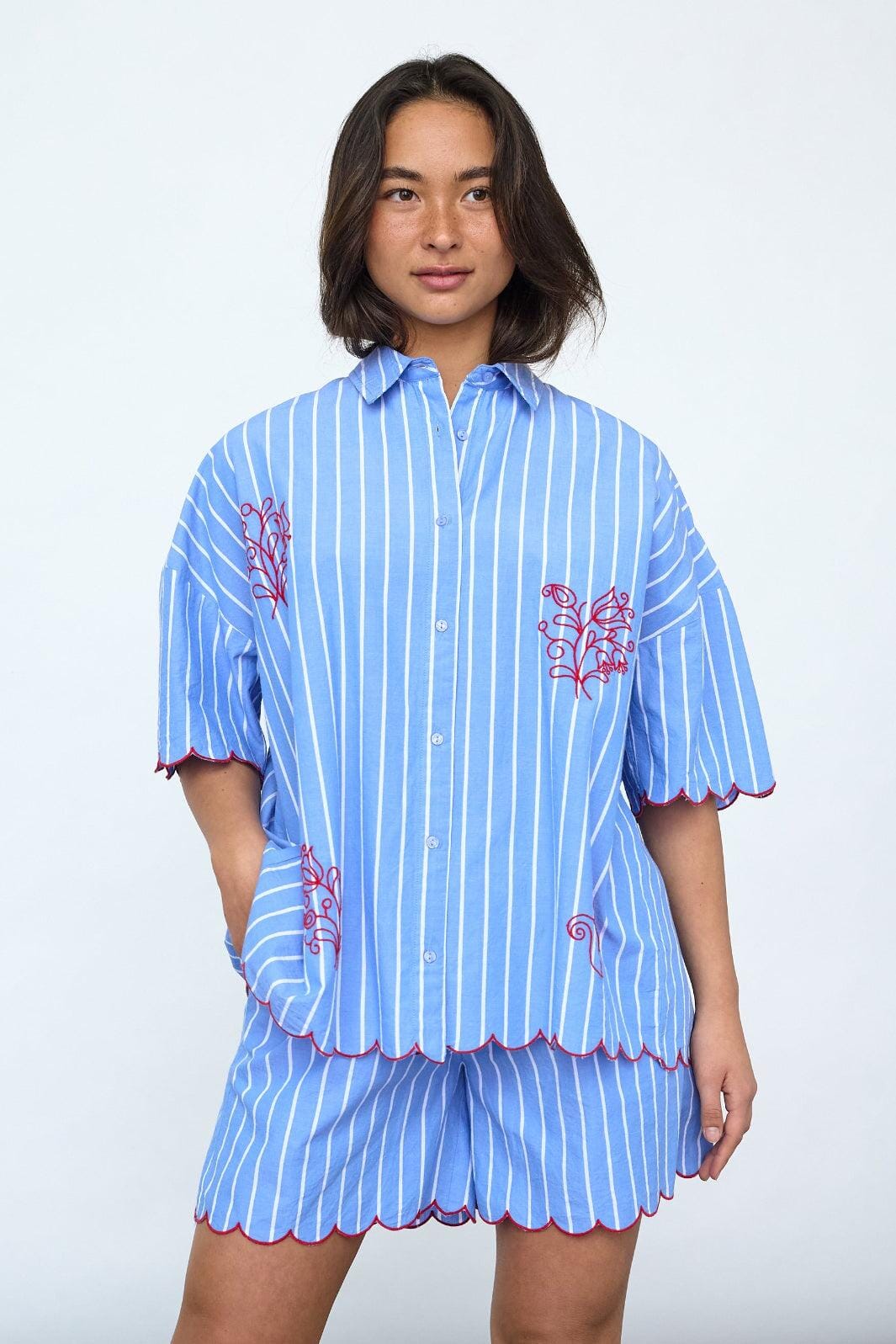 Sisters Point - Ella-N.Sh11 19984 - 830 - Blue Stripes Skjorter 