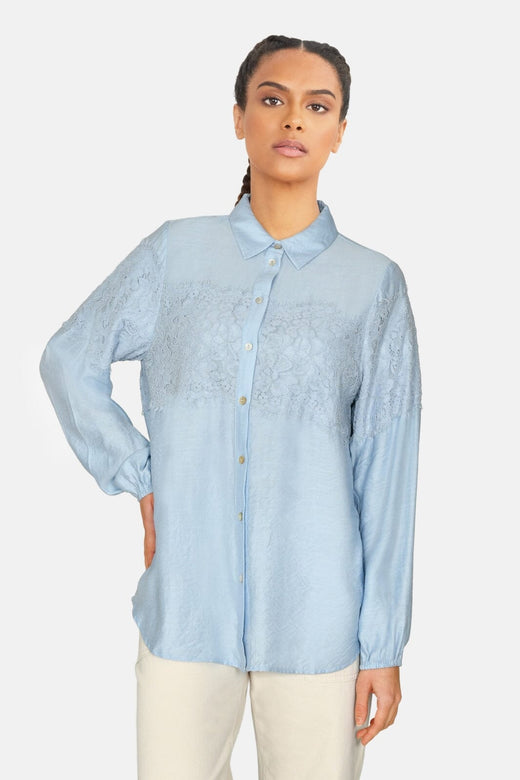 Sisters Point - Eloa-Sh - 410 L. Blue Skjorter 