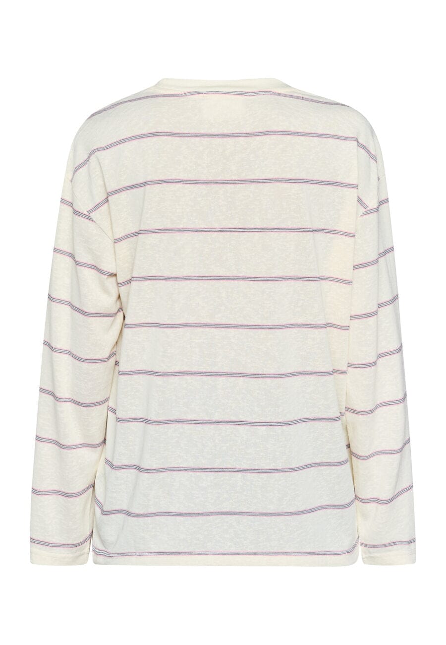 Sisters Point - Esther-Ls 19561 - 833 - Cream Stripe Bluser 