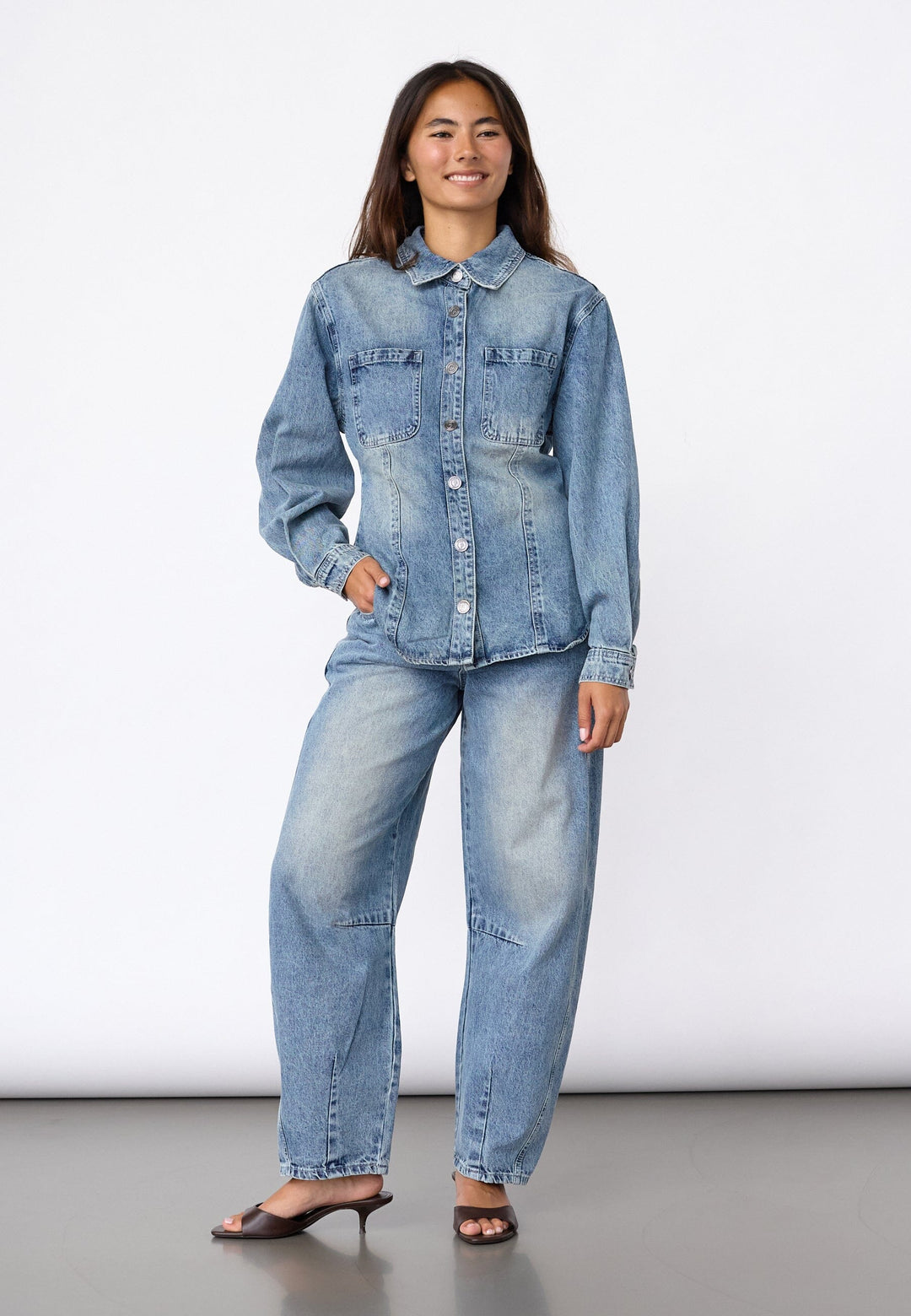 Sisters Point - Fiora-Sh 20121 - 904 - Vintage Denim Jakker 