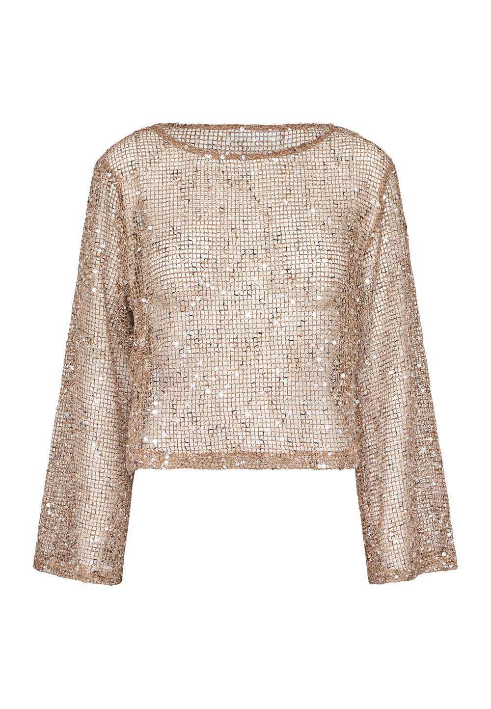 Sisters Point - Glisa-Ls 19500 - 802 - Brown Glitter Bluser 