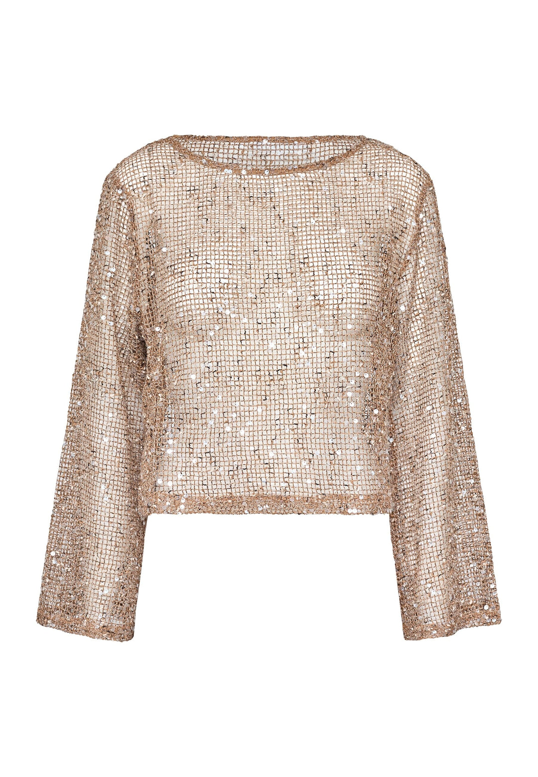 Sisters Point - Glisa-Ls 19500 - 802 - Brown Glitter Bluser 