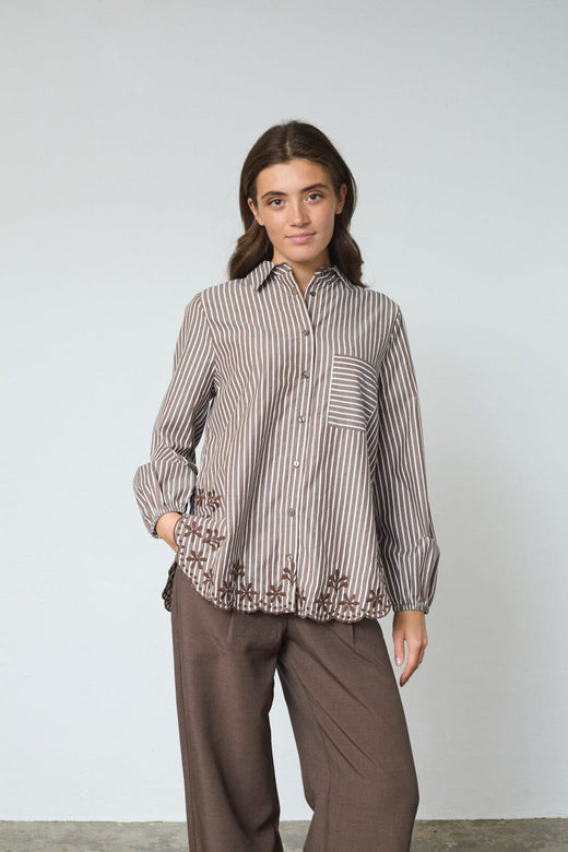 Sisters Point - Istea-Sh4 19446 - 831 - Brown / Cream Skjorter 