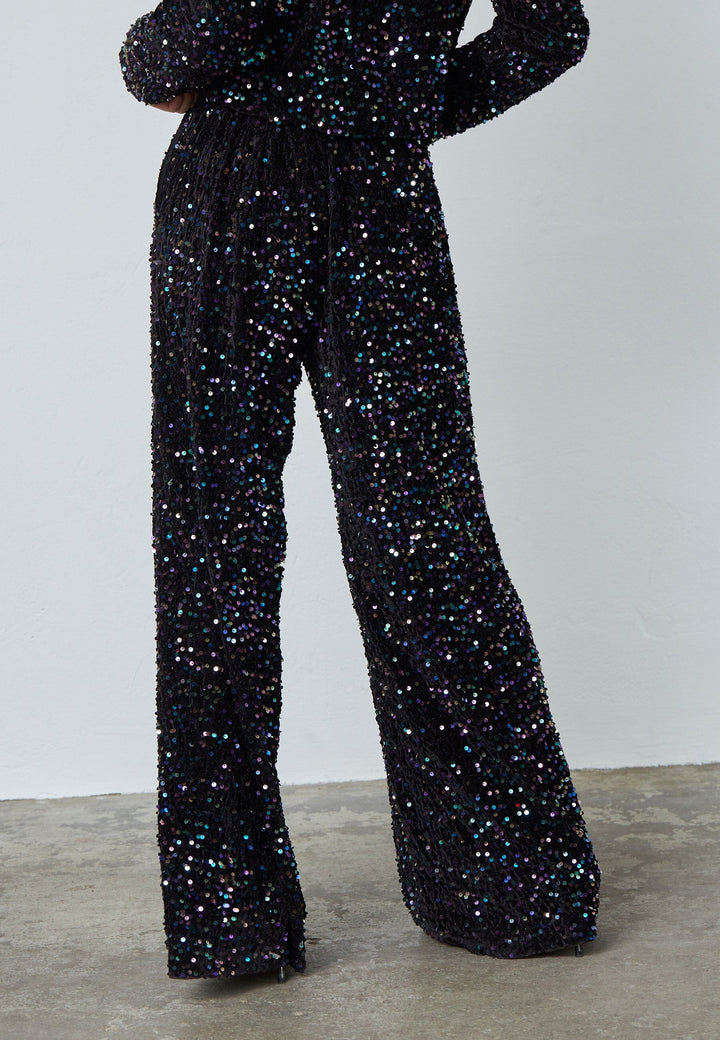 Sisters Point - Nyla-Pa4 19003 - 003 - Black Multi Bukser 