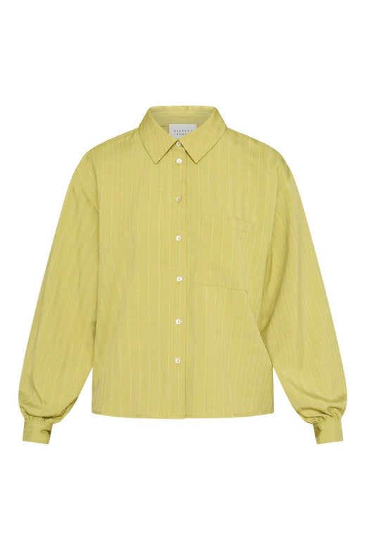 Sisters Point - Verina-Sh3 19504 - 330 - Lime Pinstripe Skjorter 