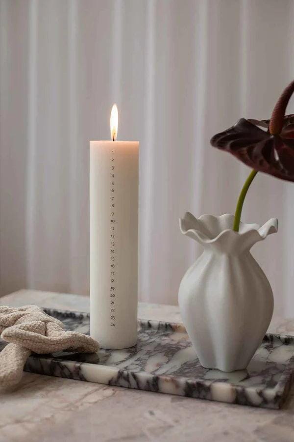 Specktrum - Kalenderlys - 24 Øjeblikke Af Selvforkælelse | Hvid 59.60x12 7108 - Hvid Kalenderlys 